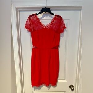 Elegant Red Lace Dress